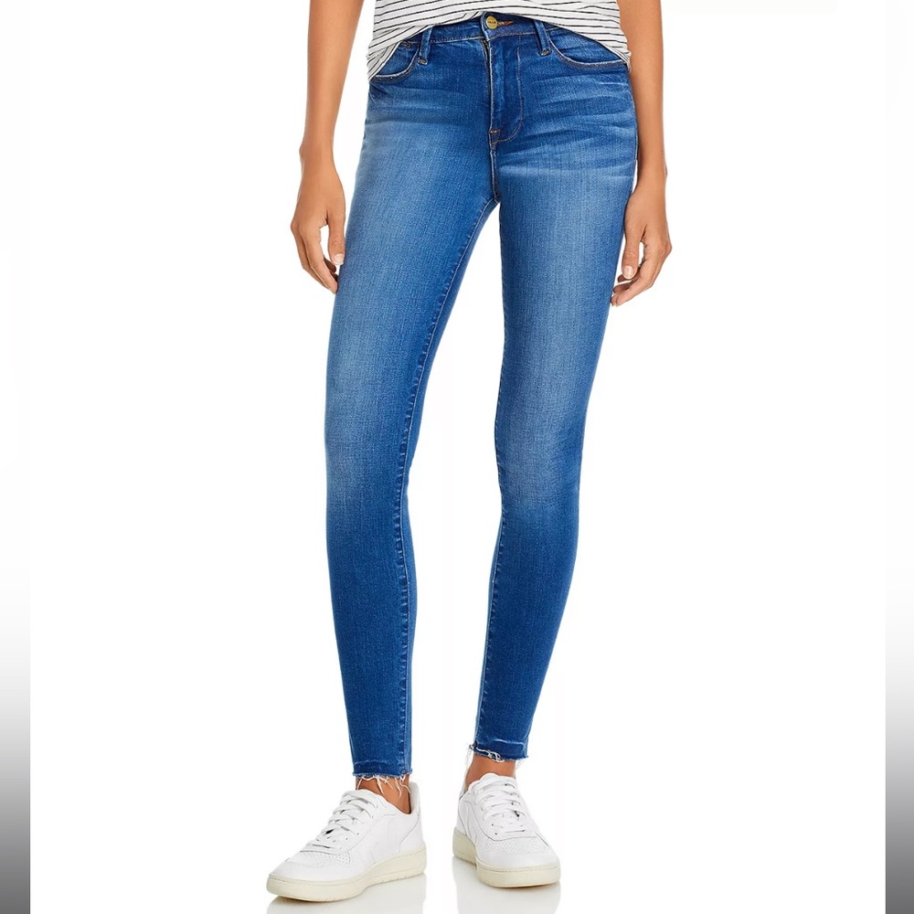 FRAME Le High Skinny Raw Hem Jeans